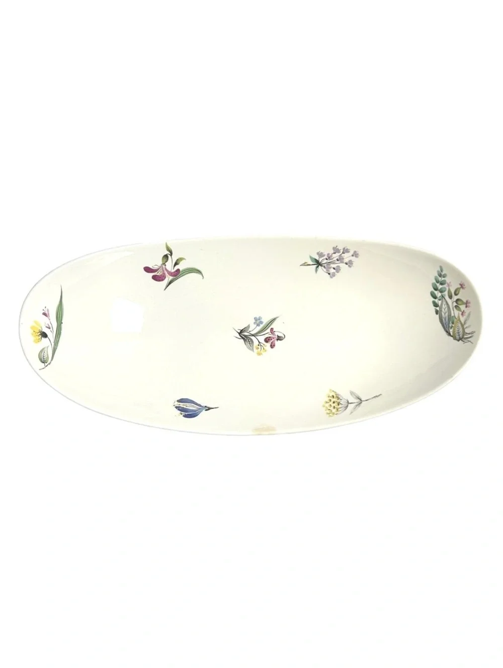 Vintage Eva Zeisel for Hallcraft Oval Serving Platter with Floral Design